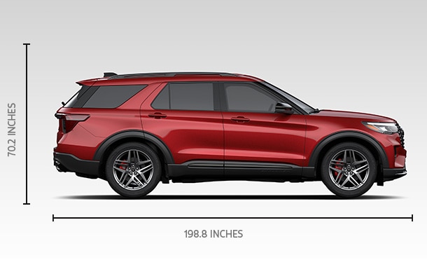 Discover the measurements and dimensions of the Ford Explorer SUV, available in Puerto Rico