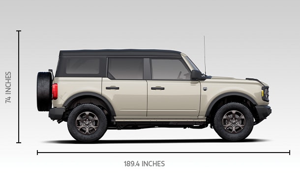 Discover the measurements and dimensions of the Ford Bronco SUV, available in Puerto Rico