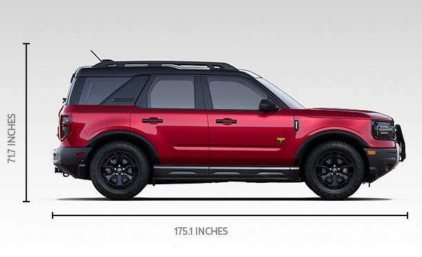 Discover the measurements and dimensions of the Ford Bronco Sport SUV, available in Puerto Rico