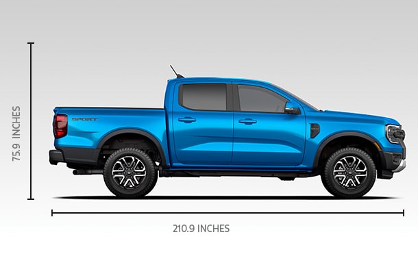 Learn about the length, width and height of the Ford Ranger pickup, available in Puerto Rico