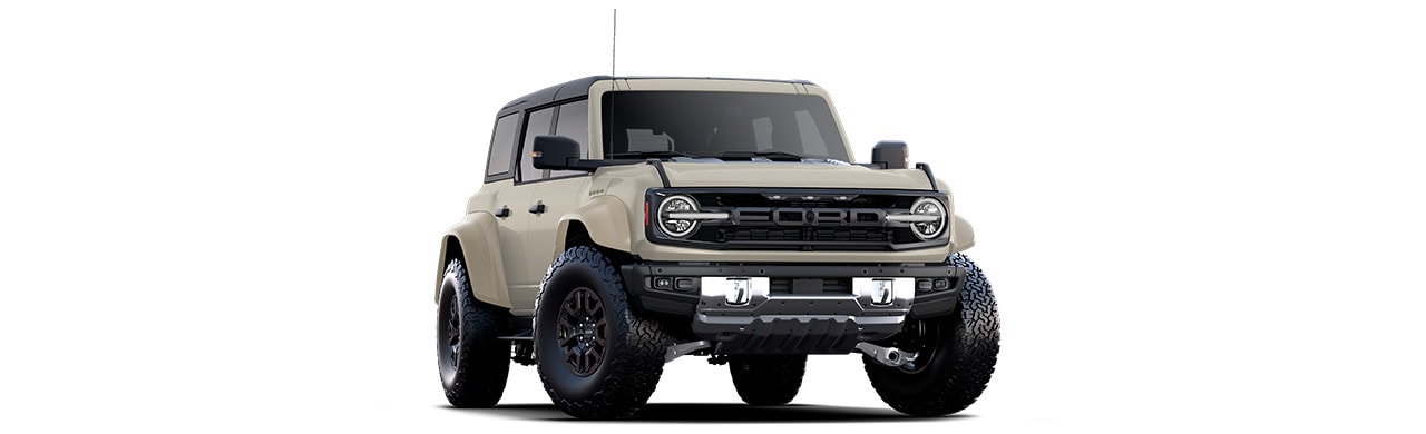Ford Bronco Raptor 2025, 4x4 off-road en color Desert Sand