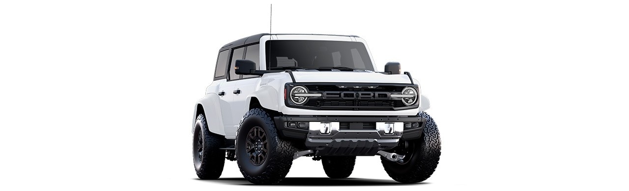 Ford Bronco Raptor 2025, 4x4 off-road en color Oxford White