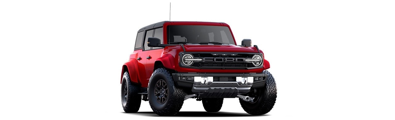 Ford Bronco Raptor 2025, 4x4 off-road en color Ruby Red Metallic Tinted Clearcoat
