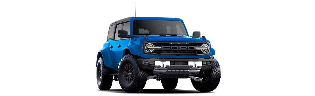 Ford Bronco Raptor 2025, 4x4 off-road en color Velocity Blue Metallic