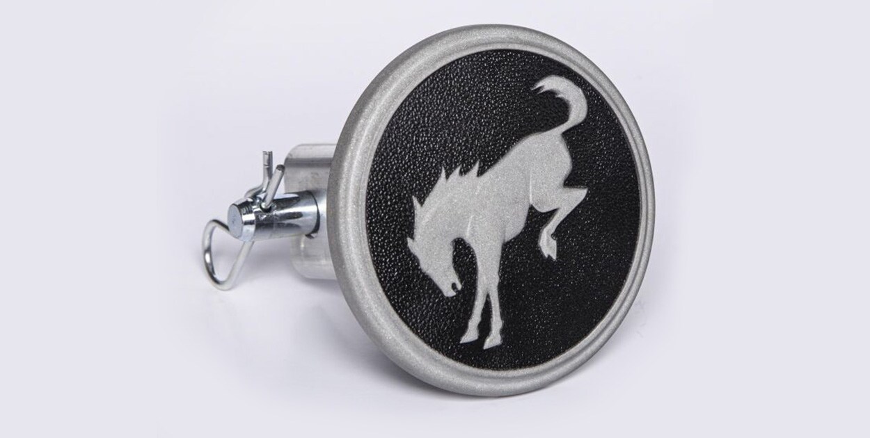 Meet Ford Bronco Accessories in PR, Hitch Receiver Cap - Aluminum Cap With Bronco Logo