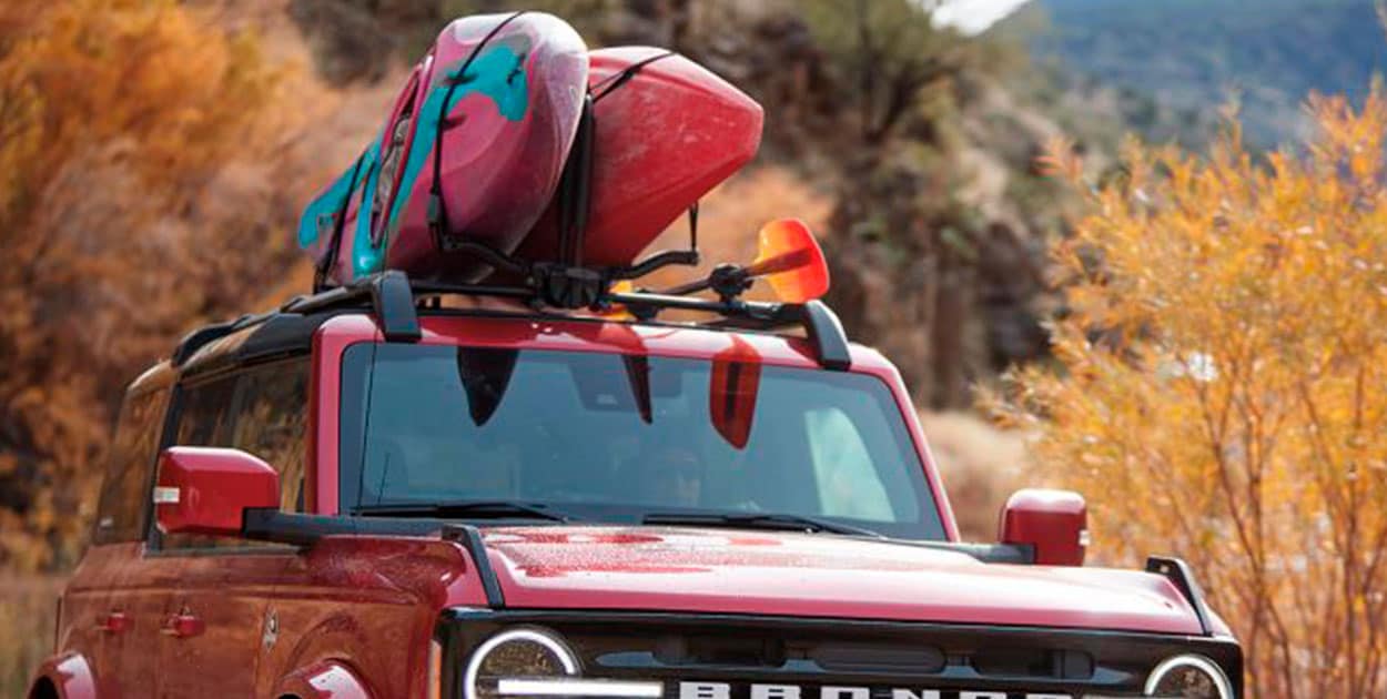 Meet Ford Bronco Accessories in PR, Racks And Carriers By Thule - Rack Mounted Kayak Carrier, Folding