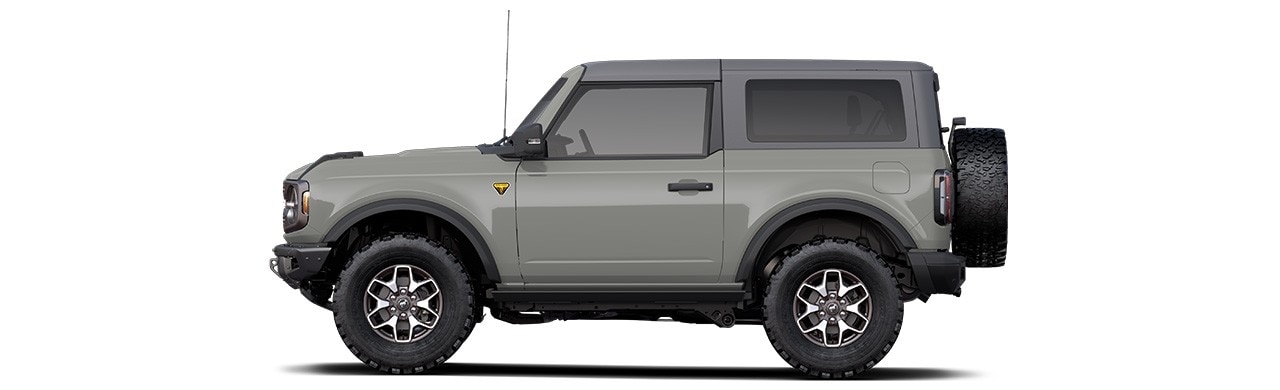 Discover the 2022 Ford Bronco Off-Road SUV 2-door in Color Cactus Gray