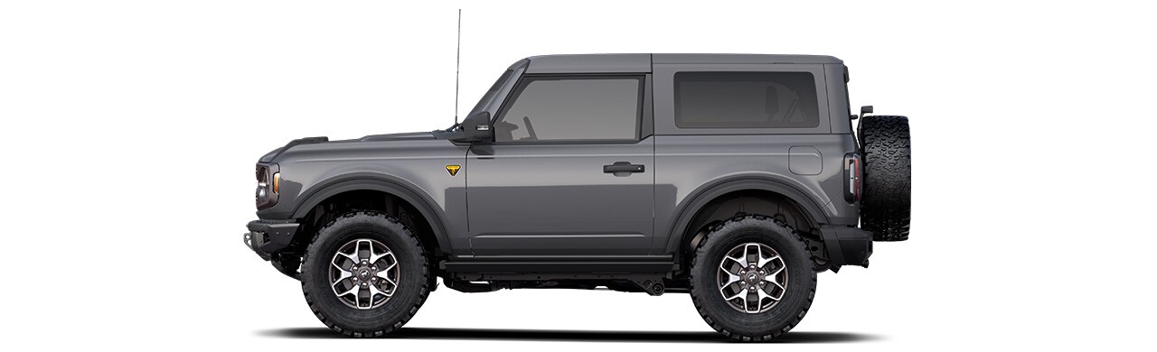 Discover the 2022 Ford Bronco Off-Road SUV 2-door in Color Carbonized Gray Metallic