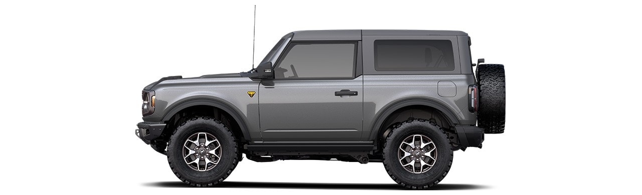 Discover the 2022 Ford Bronco Off-Road SUV 2-door in Color Iconic Silver Metallic