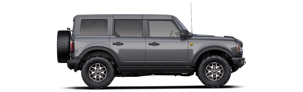 Discover the 2022 Ford Bronco Off-Road SUV 4-door in Color Carbonized Gray