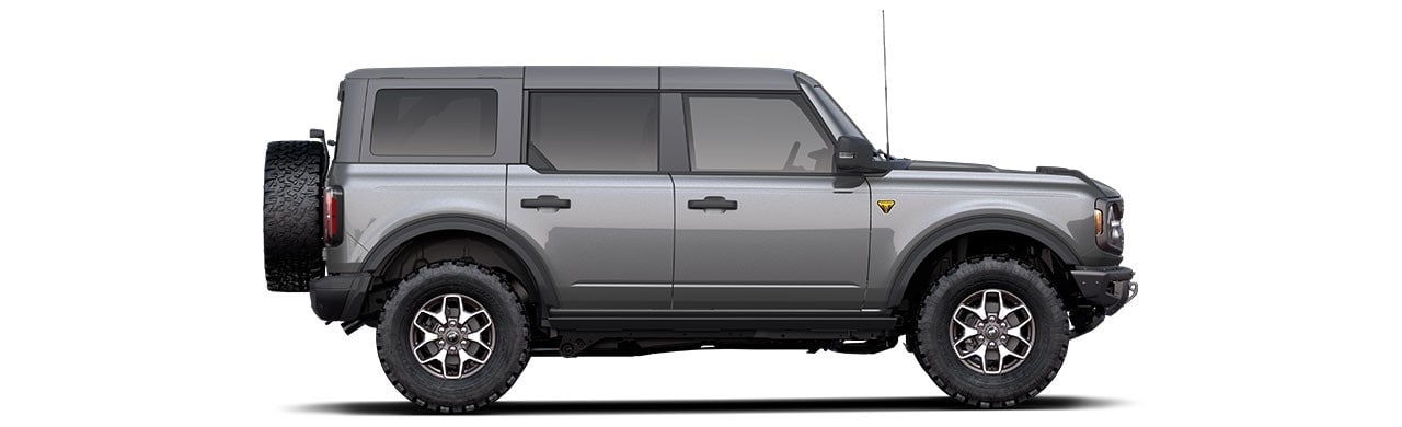 Discover the 2022 Ford Bronco Off-Road SUV 4-door in Color Iconic Silver