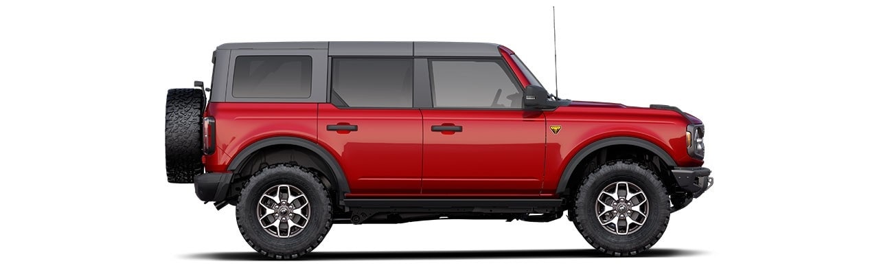 Discover the 2022 Ford Bronco Off-Road SUV 4-door in Color Race Red