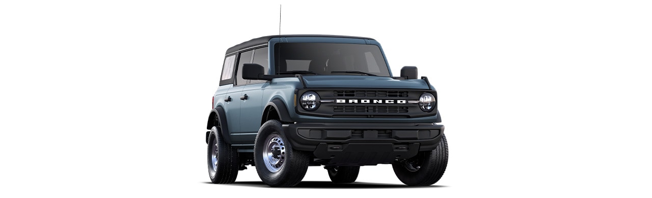Discover the 2025 Ford Bronco Off-Road SUV 4-door in Color Azure Gray Metallic Tricoat