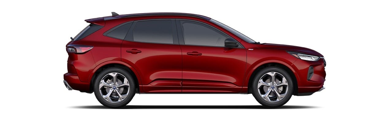 2023 Ford Escape Hybrid, Sporty Exterior Design SUV in Rapid Red Metallic Tinted Clearcoat