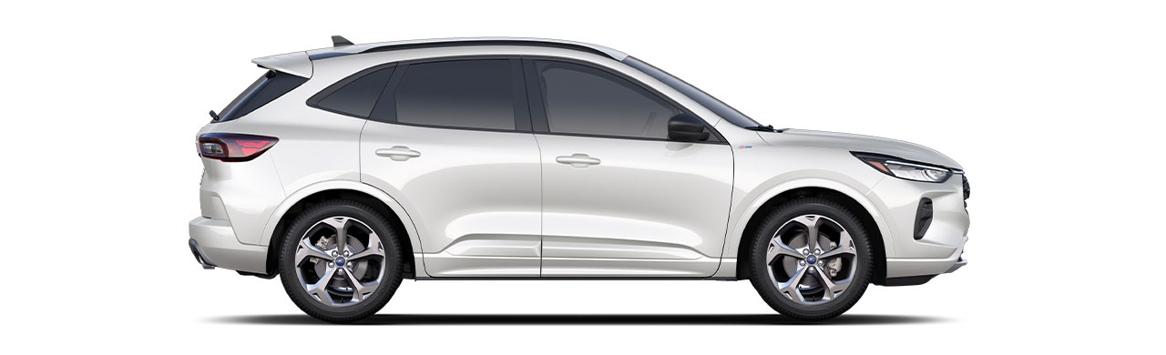 2023 Ford Escape Hybrid, Sporty Exterior Design SUV in Star White Metallic Tri-Coat