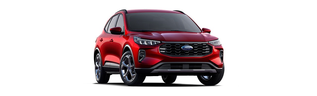 Ford Escape 2025, SUV en color Rapid Red Metallic Tinted Clearcoat, disponible en Puerto Rico