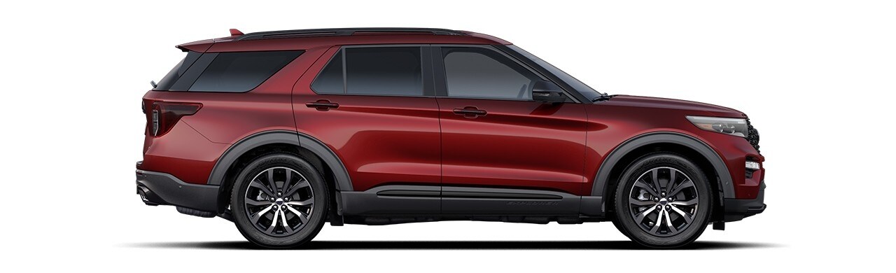 Encuentra Rojo metálico oscuro y los demás colores disponibles de la SUV Ford Explorer