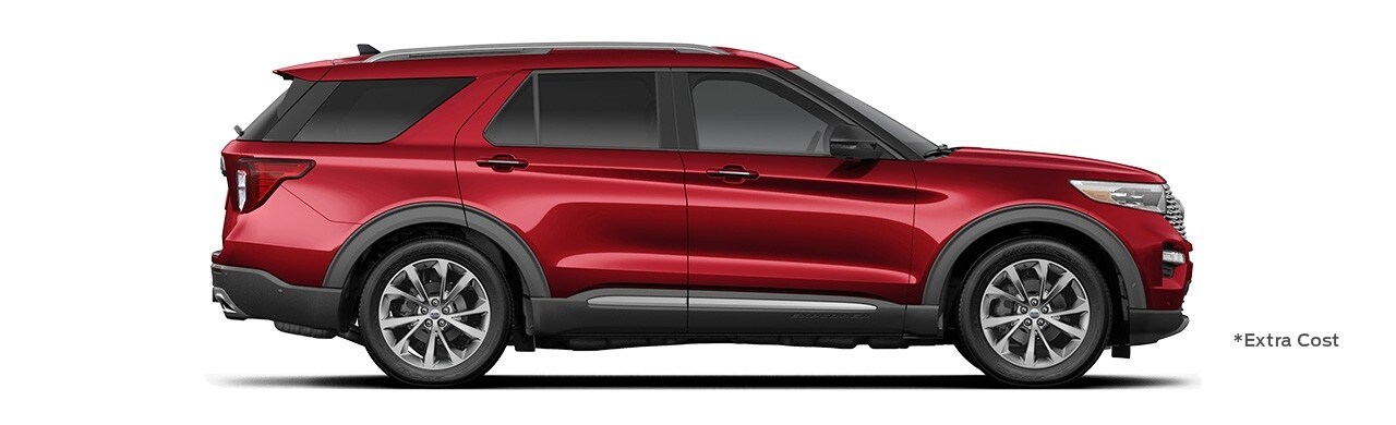 2023 Ford Explorer Dynamic High Performance SUV Shown in Rapid Red Metallic