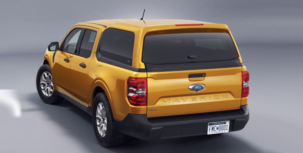 Descubre Accesorios Ford Maverick, Techo para Caja Snugtop Sport Fibra de Vidrio, Venta Minorista con Etiqueta, Cyber Naranja 3c