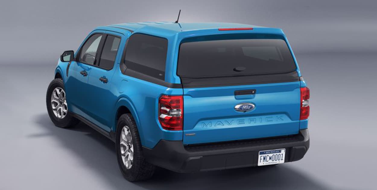 See Ford Maverick Accessories in PR, Bed Cap - Snugtop Sport Fiberglass Retail By Tag, Velocity Blue
