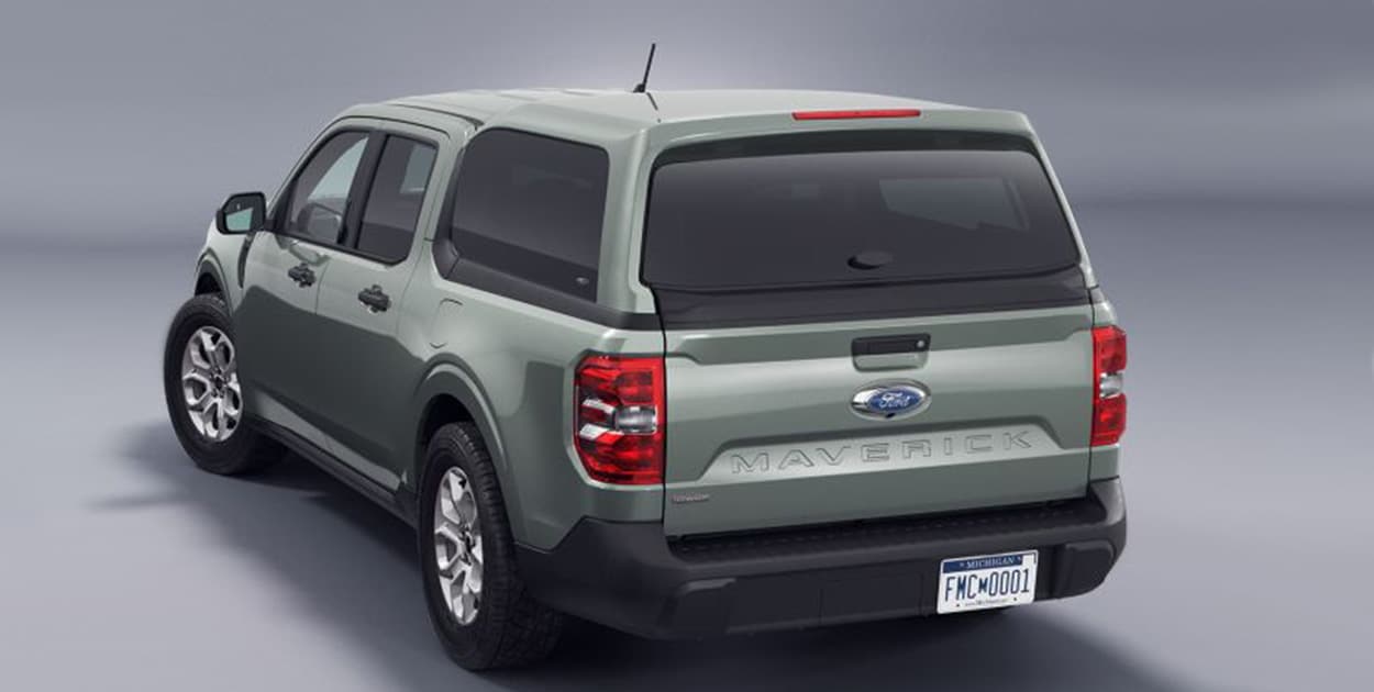 See Ford Maverick Accessories in PR, Bed Cap - Snugtop Sport Fiberglass Retailby Tag , Cactus Gray