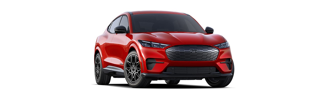 2024 Ford Mustang Mach-E: Electric SUV in Rapid Red Metallic Tinted Clearcoat exterior color