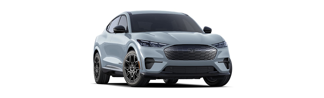 Ford Mustang Mach-E 2024: SUV Eléctrica en color Gris Glacier Gray Metallic Tri-Coat