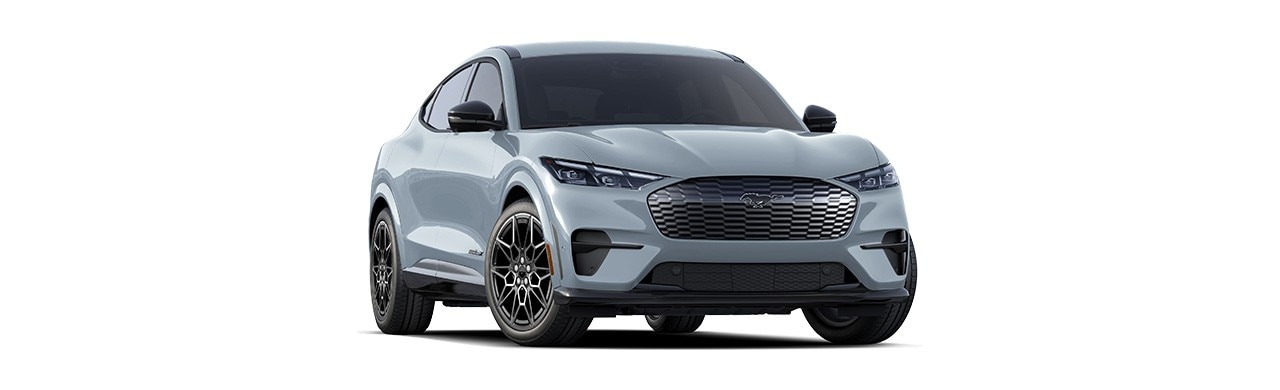 Ford Mustang Mach-E 2024: SUV Eléctrica en color Gris Glacier Gray Metallic Tri-Coat