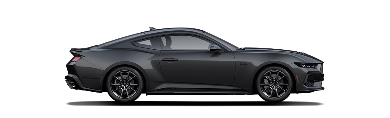 Espectacular Diseño del Vehículo Deportivo Ford Mustang 2024 en color Dark Matter Gray Metallic