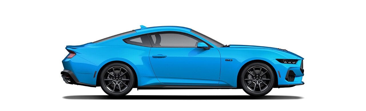 Espectacular Diseño del Vehículo Deportivo Ford Mustang 2024 en color Grabber Blue Metallic