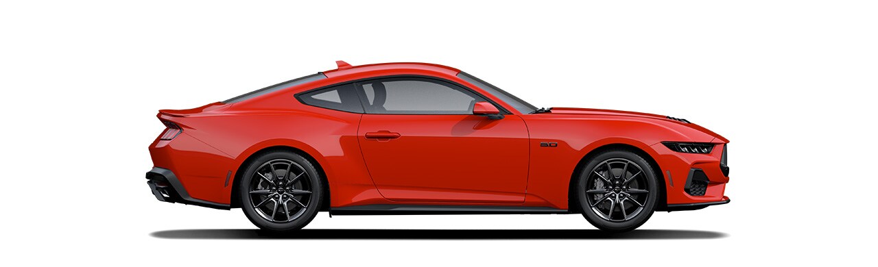 Espectacular Diseño del Vehículo Deportivo Ford Mustang 2024 en color Race Red