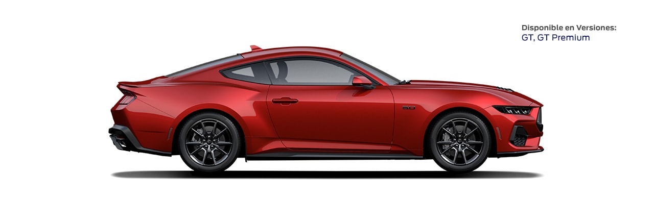 Espectacular Diseño del Vehículo Deportivo Ford Mustang 2024 en color Rapid Red Metallic
