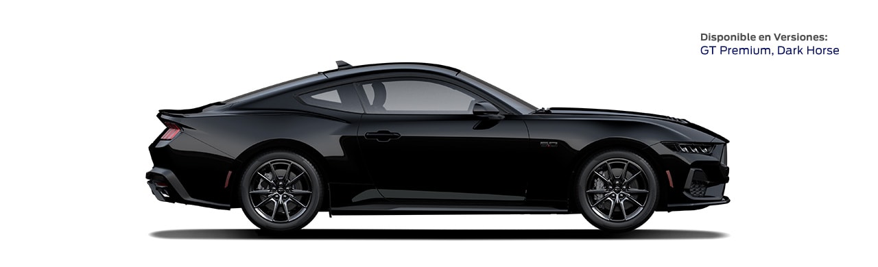 Espectacular Diseño del Vehículo Deportivo Ford Mustang 2024 en color Shadow Black