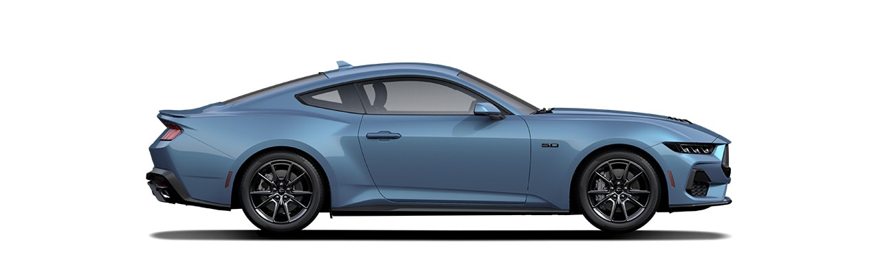 Espectacular Diseño del Vehículo Deportivo Ford Mustang 2024 en color Vapor Blue Metallic