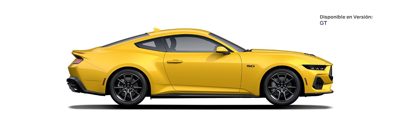 Espectacular Diseño del Vehículo Deportivo Ford Mustang 2024 color Yellow Splash Metallic Tri Coat