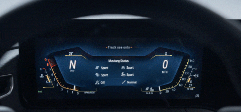 Ford Mustang 2024 con Modos de Manejo: Normal, Resbaladizo, Deportivo, Pista, Carreras y My Mode