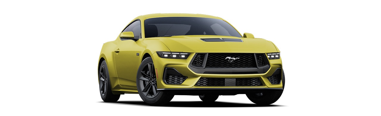 2025 Ford Mustang GT,  Sports Car in color Intense Lime Yellow Metallic in Puerto Rico