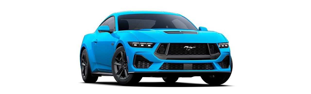Ford Mustang GT 2025 deportivo en color Grabber Blue Metallic, en Puerto Rico