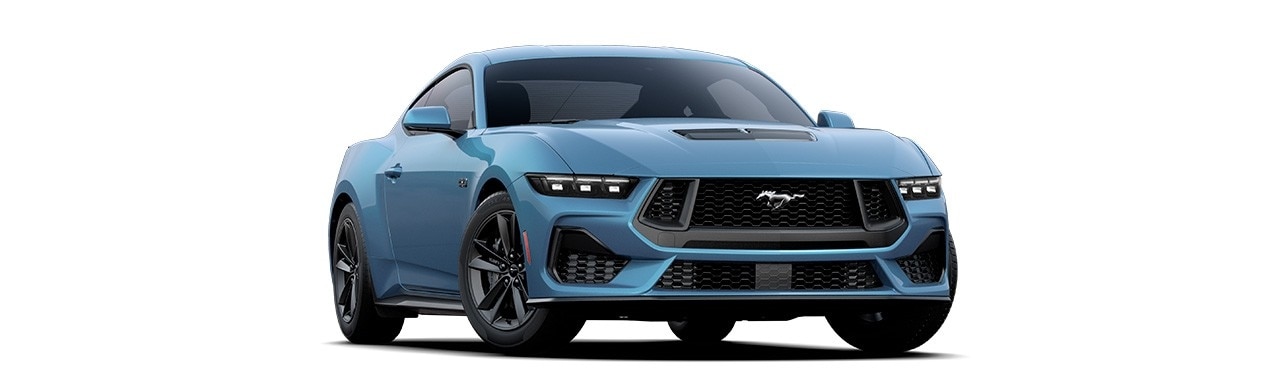 Ford Mustang GT 2025 deportivo en color Vapor Blue Metallic en Puerto Rico