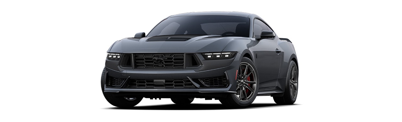 Ford Mustang Dark Horse 2025, sports car in Carbonized Gray Metallic color