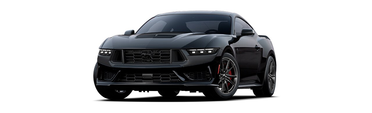 Ford Mustang Dark Horse 2025, sports car in Shadow Black color