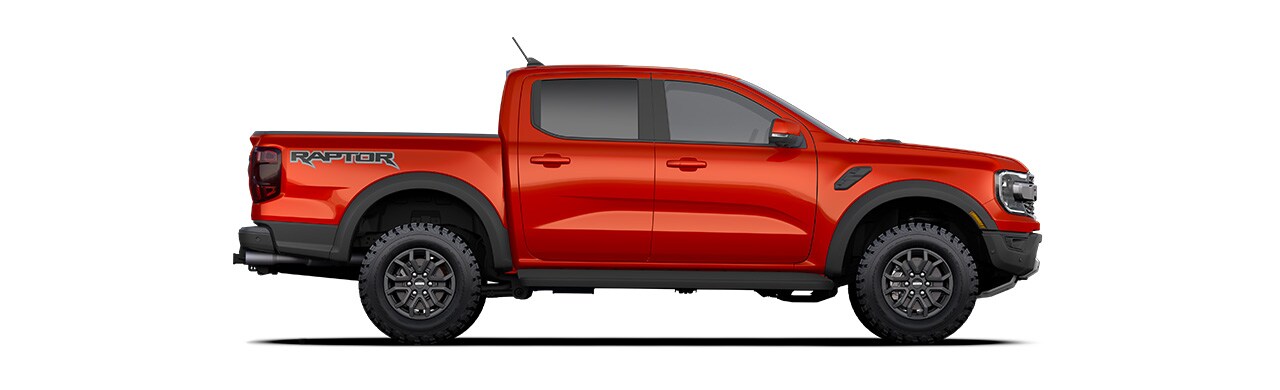 2025 Ford Ranger Raptor, pickup truck with great exterior design in Metallic Red