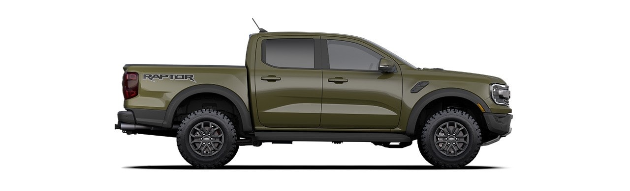 2025 Ford Ranger Raptor, pickup truck with great exterior design in Green Metallic