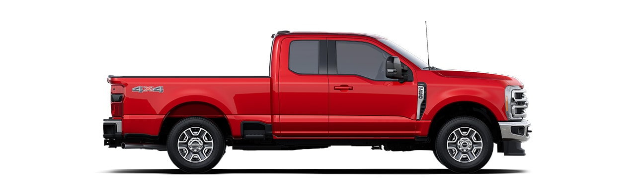 Ford Super Duty F-250 2024, Versión Lariat en Color Race Red