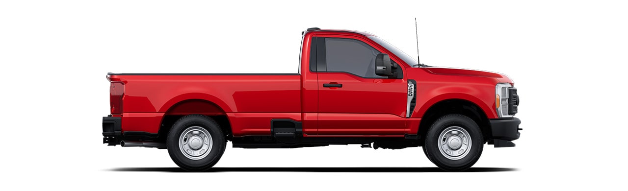 Ford Super Duty F-250 2024, Versión XL en Color Race Red