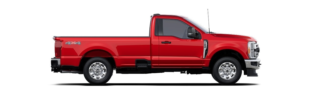 Ford Super Duty F-250 2024, Versión XLT en Color Race Red