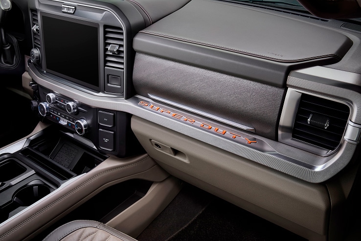 Ford Super Duty F250 work pickup features a military grade aluminum body