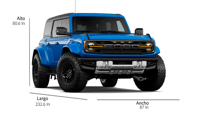 Check the specifications and technical data of the 2026 Ford Bronco Raptor