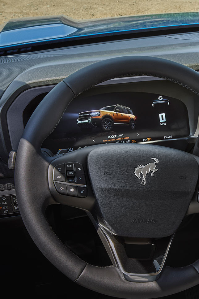 2025 Ford Bronco Sport in Puerto Rico using the 360 degree camera for safe maneuvering