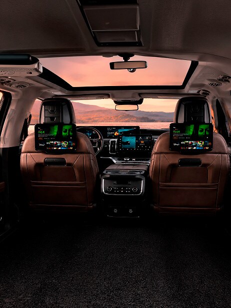 El sistema de entretenimiento para asientos traseros opcional en la Ford Expedition 2026